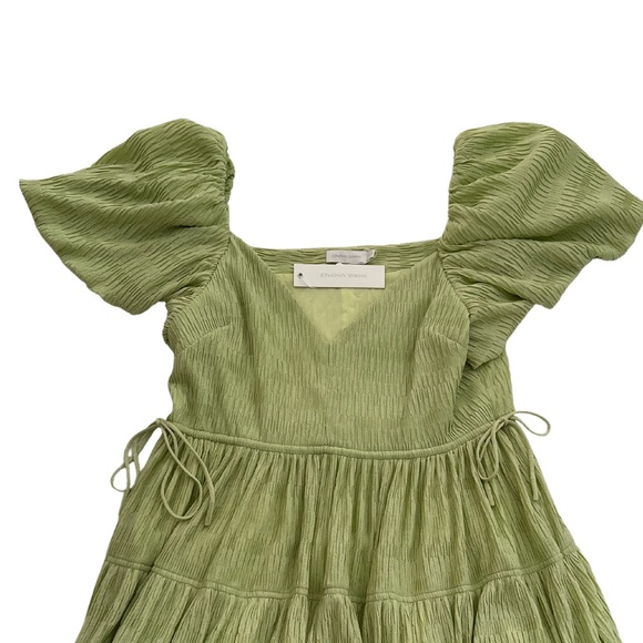 NWT Jonathan Simkhai Cadence Pear Variegated Mini Dress - Picture 6 of 7